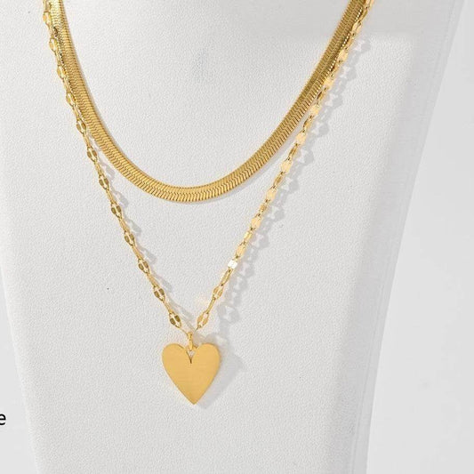 Collier Coeur Doré - Boutique R Luxuria