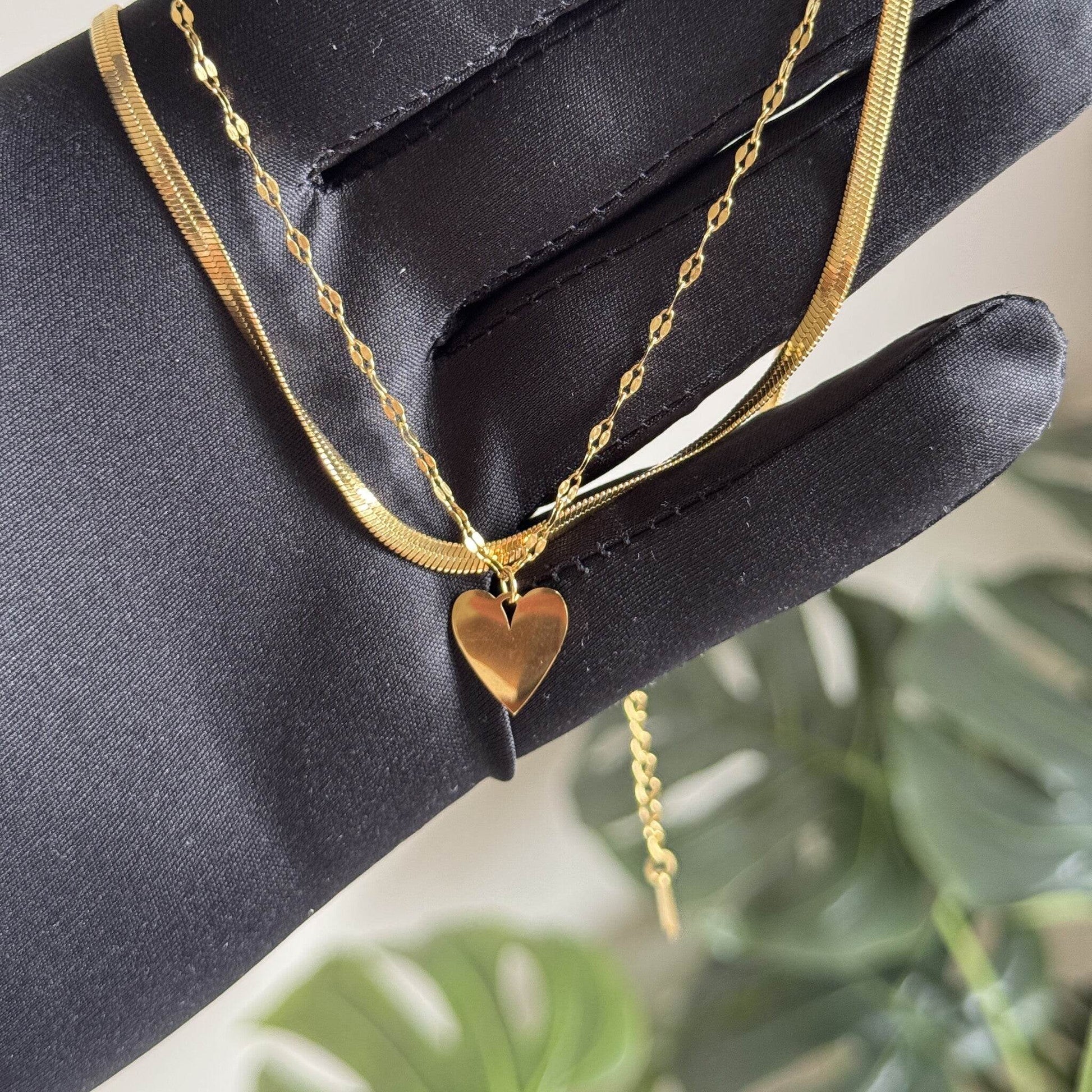 Collier Coeur Doré - Boutique R Luxuria